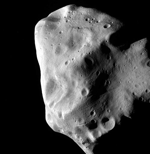An image of asteroid Lutetia that was taken by ESA's Rosetta spacecraft on July 10, 2010.