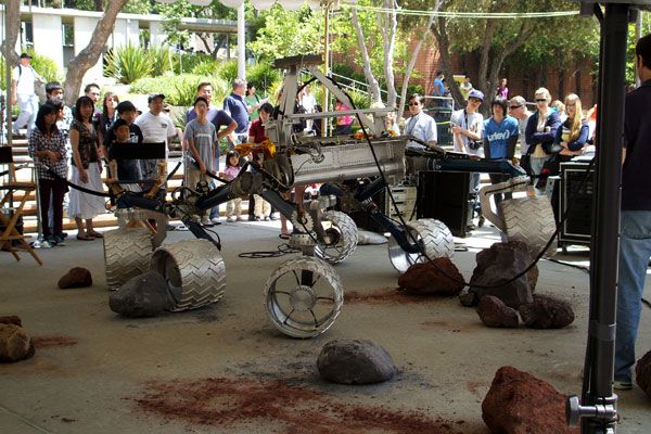 The CURIOSITY Mars Rover prototype, also known as SCARECROW.