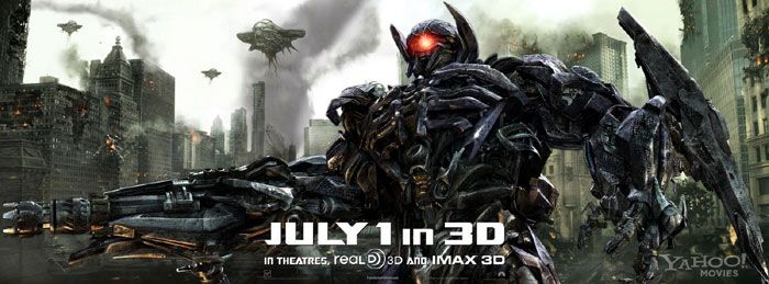 Shockwave still looking menacing in a new banner for TRANSFORMERS: DARK OF THE MOON.