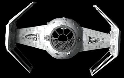 Darth Vader's TIE Fighter from STAR WARS: EPISODE IV - A NEW HOPE.