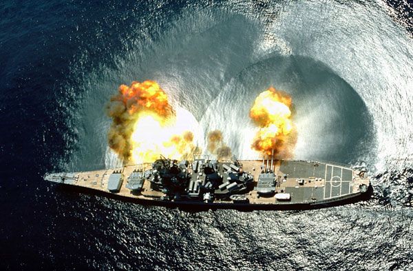 The battleship USS Iowa.