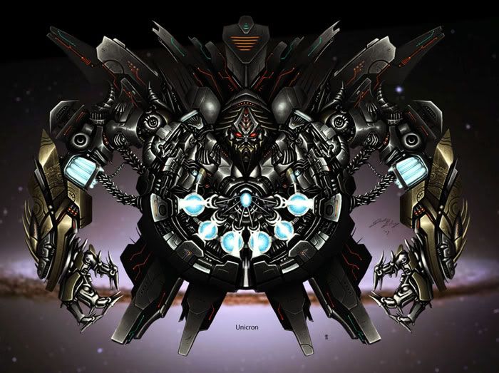UNICRON concept artwork... Note the 'speck' of Optimus Prime towards the bottom of the artwork for size reference.