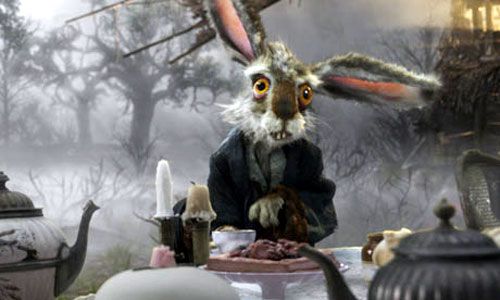 The March Hare in ALICE IN WONDERLAND.