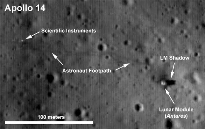 The Apollo 14 landing site as seen by LRO a few days ago.