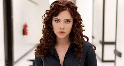 Scarlett Johansson as Black Widow in IRON MAN 2.