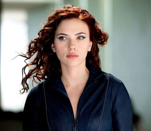 Scarlett Johansson as Black Widow in IRON MAN 2.