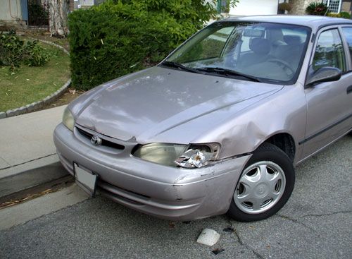 Damage on my Toyota Corolla.