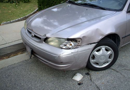 Damage on my Toyota Corolla.