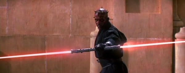 An awesome shot that shows why Darth Maul dying in THE PHANTOM MENACE was a travesty.