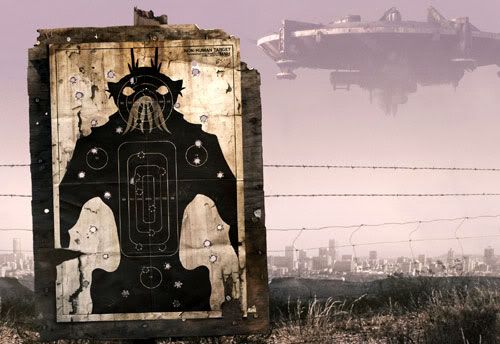 The poster for DISTRICT 9, which comes out in theaters next Friday.
