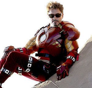 Robert Downey Jr. as Iron Man in IRON MAN 2.