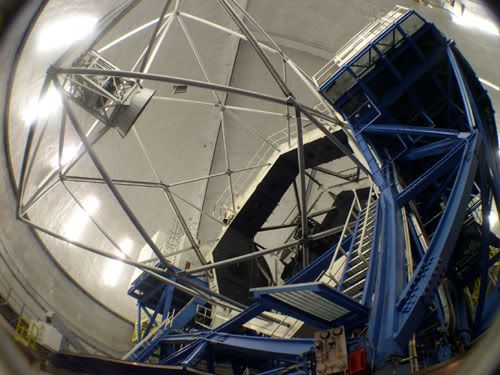 One of the two 10-meter-in-diameter (33-feet-in-diameter) Keck telescopes.