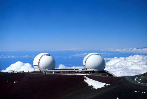 The Keck Observatory on the summit of Mauna Kea, in Hawaii.