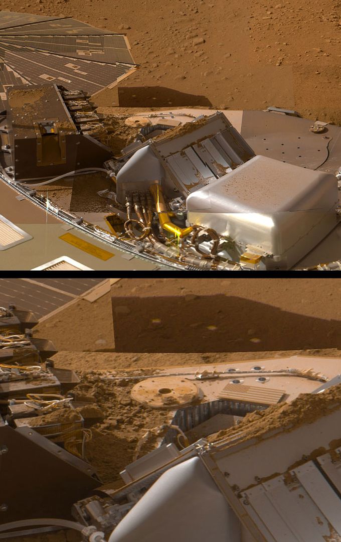 The Phoenix DVD is visible on the deck of the Mars lander.