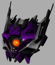 An artist's concept of Shockwave's head in TRANSFORMERS 3.