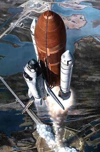 Space shuttle artwork #2, by Mark Waki.