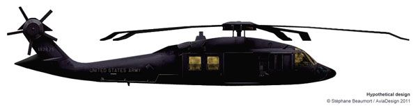 Concept artwork depicting the stealthy Black Hawk helicopter that brought U.S. Navy SEALs to Osama bin Laden's compound in Pakistan on May 1 (California Time).