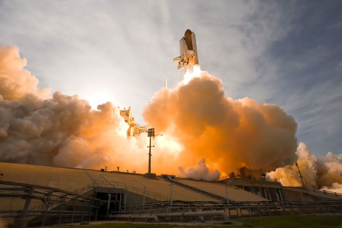 After 5 previous launch attempts since early June, space shuttle Endeavour finally lifts off from Florida's Kennedy Space Center on July 15, 2009.