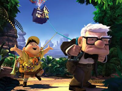 Russell the Boy Scout seems to get on Carl Fredricksen's nerves as the two try to reach Paradise Falls in UP.