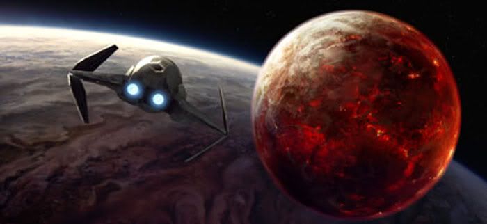 Anakin Skywalker arrives at the lava world (or moon) of Mustafar.  His mission: To eliminate the remaining leaders of the Separatists.
