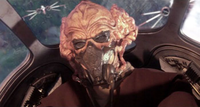 Jedi Master Plo Koon moments away from being betrayed by his clone wingmen in REVENGE OF THE SITH.