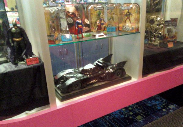 A 2-foot-long Batmobile and other cool items on display at my local mall.
