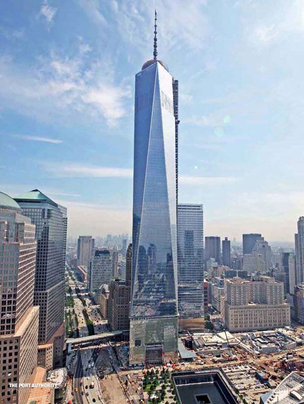 The 1 World Trade Center stands tall above the rest of the New York City skyline...as of July 2, 2013.