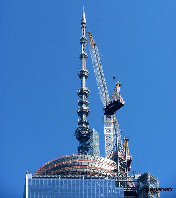 The 1 World Trade Center's antenna spire...as seen on May 28, 2013.