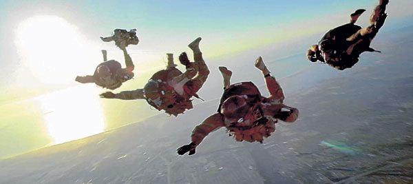 Real-life U.S. Navy SEALs soar in the wild blue yonder in ACT OF VALOR.