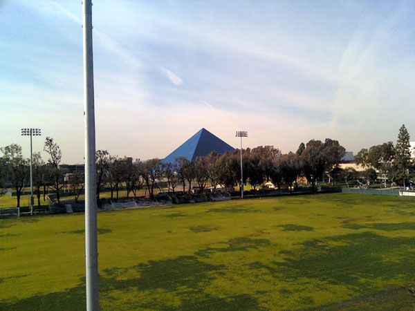 A pic I took of the Walter Pyramid at Long Beach State, on January 5, 2013.