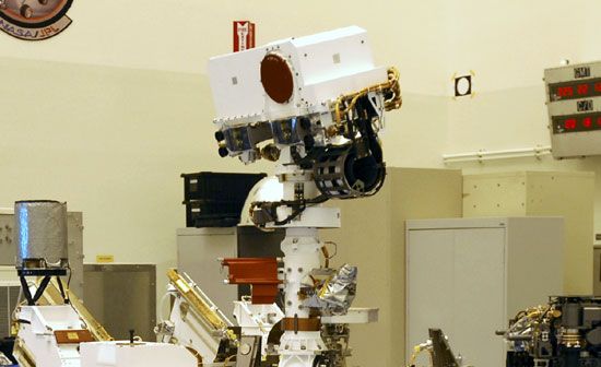 The Mast Camera instrument on NASA's Curiosity Mars rover.