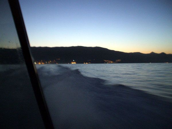 Departing Catalina Island under the evening sky...on October 4, 2013.