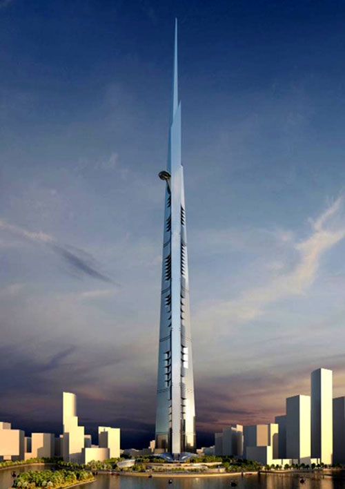 An artist's concept of the Kingdom Tower in Saudi Arabia.