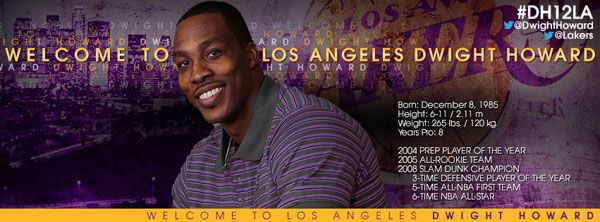 Dwight Howard is now a Los Angeles Laker, as of August 10, 2012.