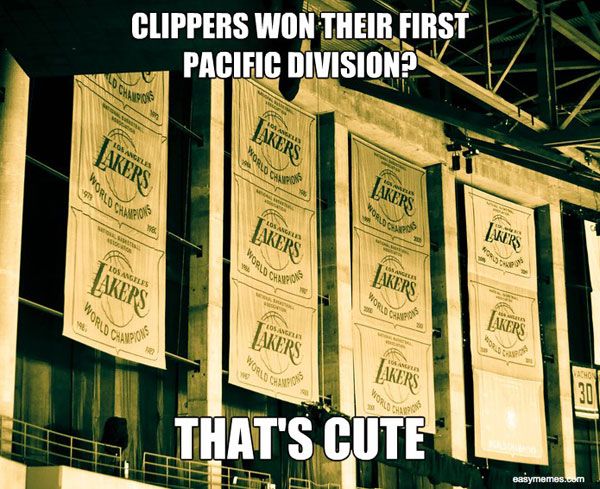 Do you think the L.A. Clippers will hang a banner celebrating their 2012-'13 Pacific Division title up on the rafters at STAPLES Center? Hmm.