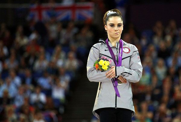 McKayla Maroney makes her now-famous scowl after winning a silver medal for the women's vault final on August 5, 2012.