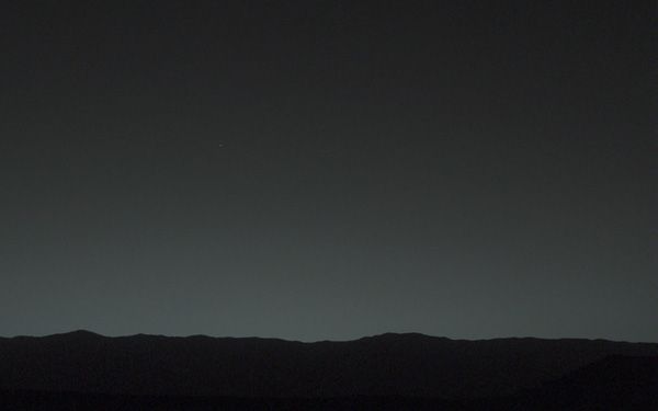 The Earth and its Moon as seen from the Curiosity rover on the surface of Mars...on January 31, 2014.