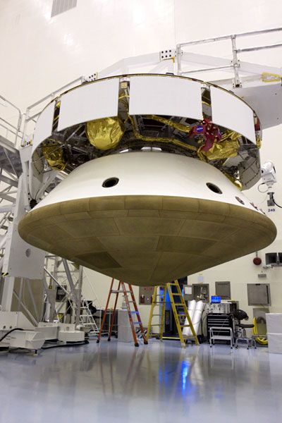 The Mars Science Laboratory spacecraft.