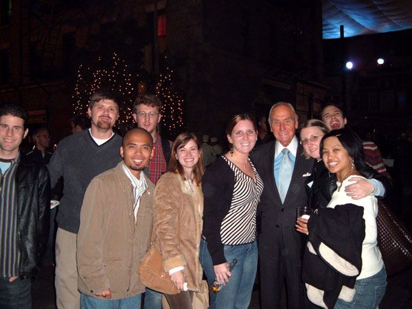 Several fellow Pages and I pose with producer AC Lyles at Paramount Studios' Christmas party in December of 2005.