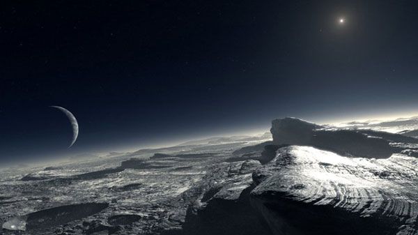 An artist's concept of Pluto's surface.