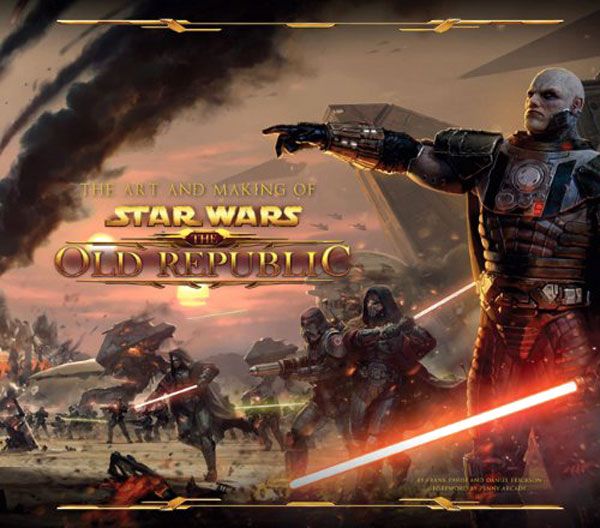 The cover illustration for THE ART AND MAKING OF STAR WARS: THE OLD REPUBLIC book.