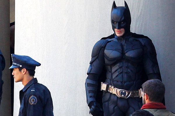 Christian Bale as Batman in THE DARK KNIGHT RISES.