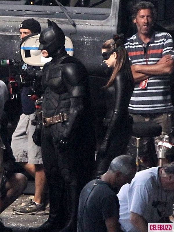 Christian Bale and Anne Hathaway in THE DARK KNIGHT RISES.