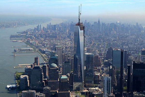 The 1 World Trade Center finally stands 1,776 feet above New York City...as of May 10, 2013.