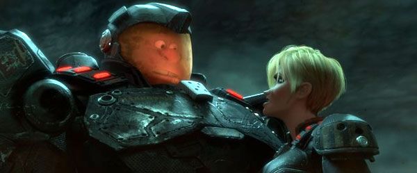 Ralph and Sergeant Calhoun (Jane Lynch) are immersed in the world of HERO'S DUTY in WRECK-IT RALPH. Ralph and Sergeant Calhoun (Jane Lynch) are immersed in the world of HERO'S DUTY in WRECK-IT RALPH.