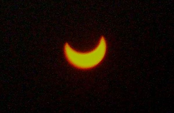 The Moon is about to move away from the Sun during the annular solar eclipse on May 20, 2012.