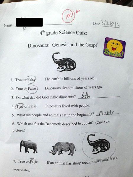 So which school in Texas was this quiz taken at?