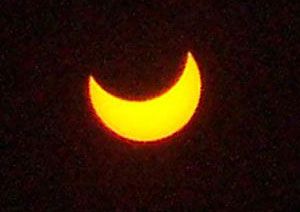 A photo I took of an annular solar eclipse that occurred above Southern California, on May 20, 2012.
