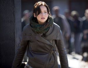 Jennifer Lawrence returns as Katniss Everdeen in Part 1 of THE HUNGER GAMES: MOCKINGJAY.