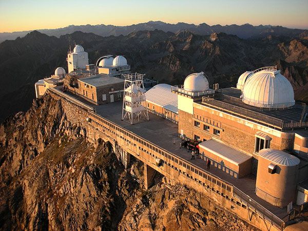 The Pic du Midi Observatory, which is situated atop a mountain in the French Pyrenees.